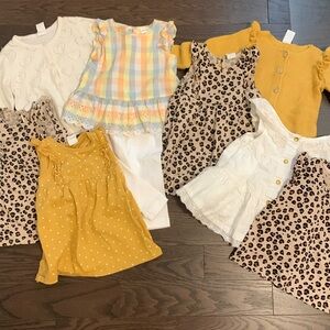 Lot of 9 Baby Girl Spring Summer Pieces